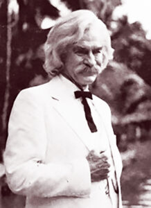 "Colonel" Mark Twain at the Center? Sort of, but no: He was an actor helping put together a tour operator brochure in 1985.