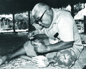 Tapusoa Tumu Purcell was skilled not only in carving, but in other traditional Samoan building arts as well.